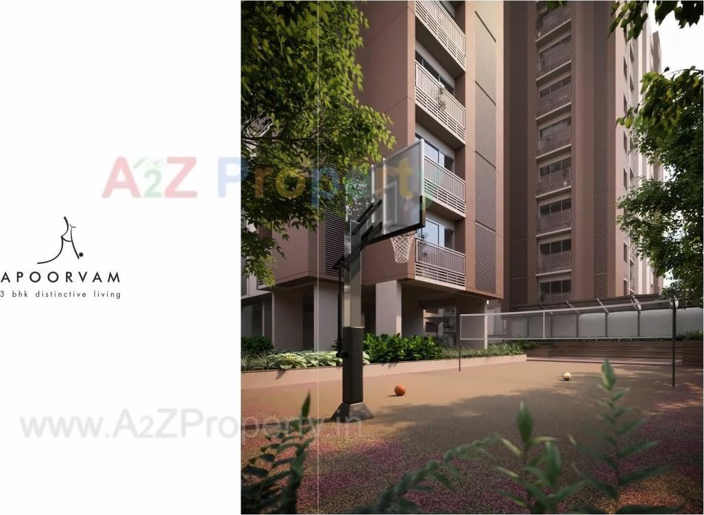 3D Elevation of real estate project Apoorvam located at Gota, Ahmedabad, Gujarat