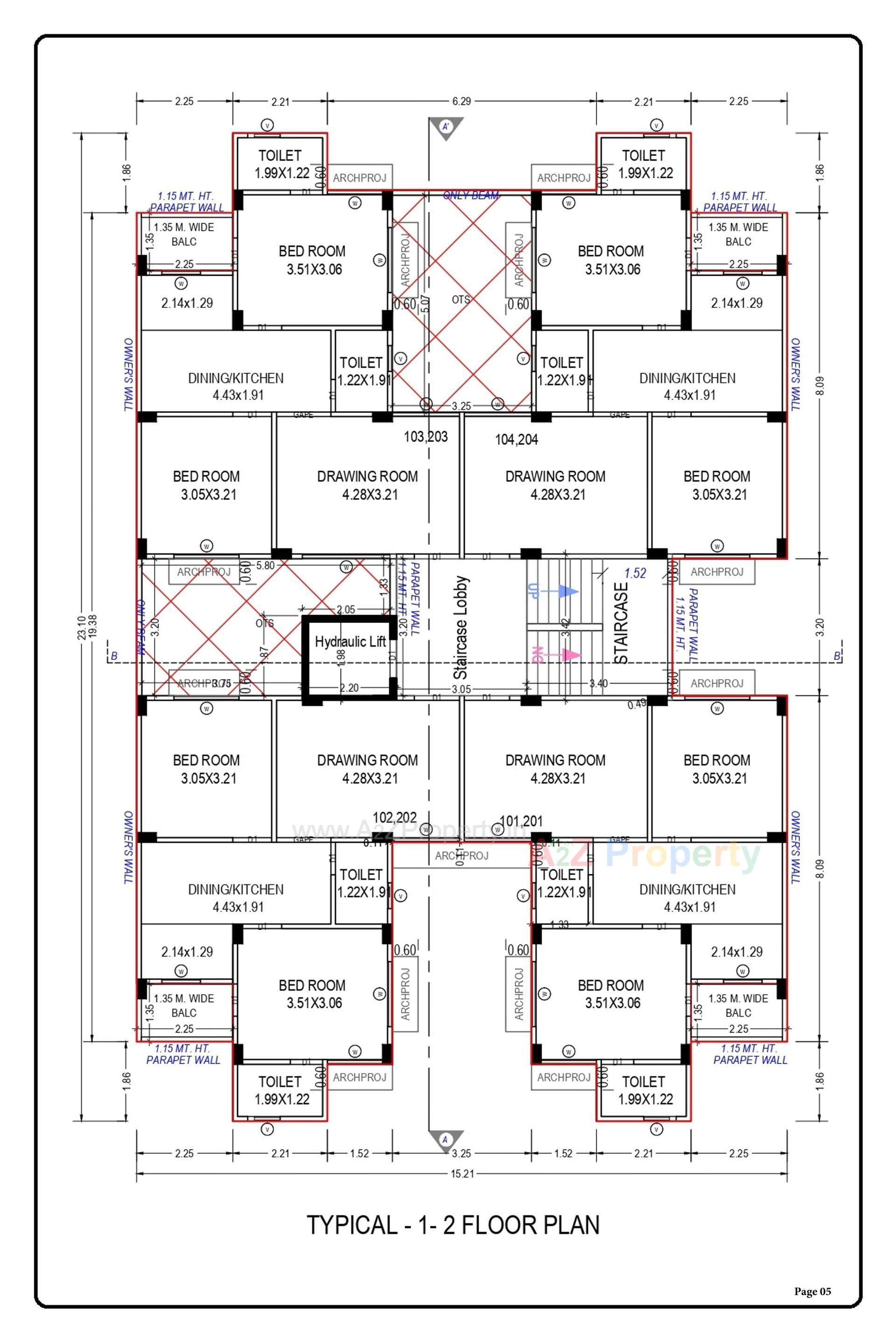 Layout of real estate project Apple Glory located at Sardarnagar, Ahmedabad, Gujarat