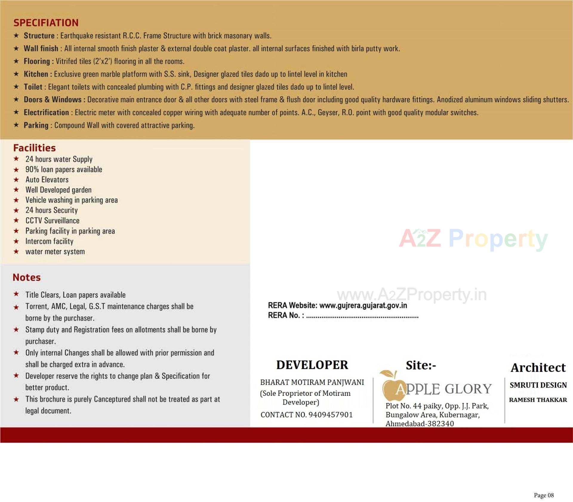  of real estate project Apple Glory located at Sardarnagar, Ahmedabad, Gujarat