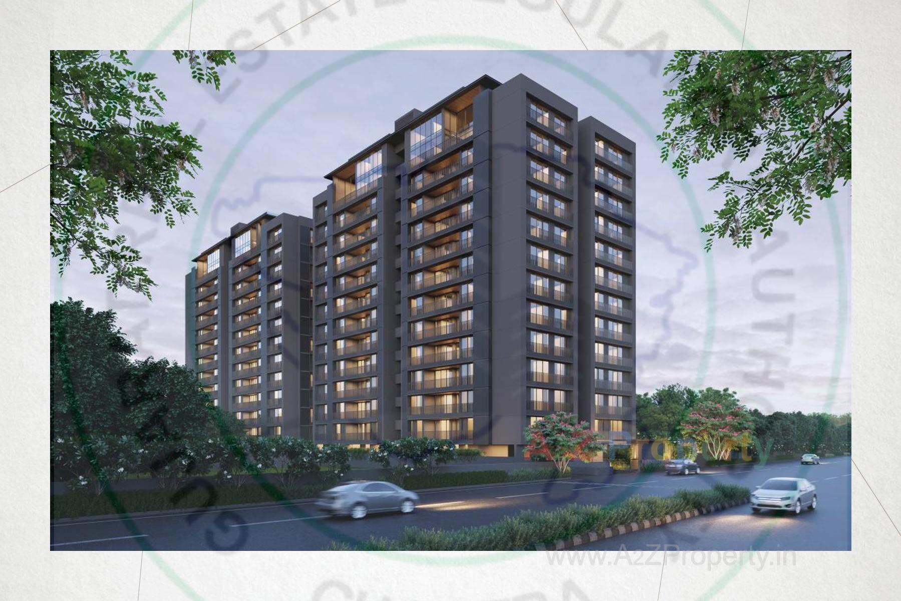 3D Elevation of real estate project Apricus located at Shilaj, Ahmedabad, Gujarat