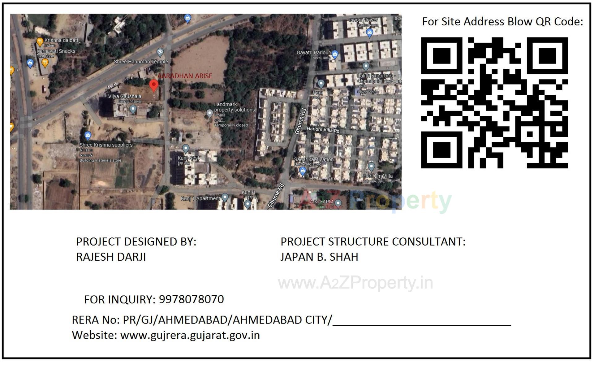  of real estate project Aradhana Arise located at Ghuma, Ahmedabad, Gujarat