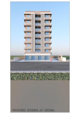 Elevation of real estate project Aradhana Arise located at Ghuma, Ahmedabad, Gujarat