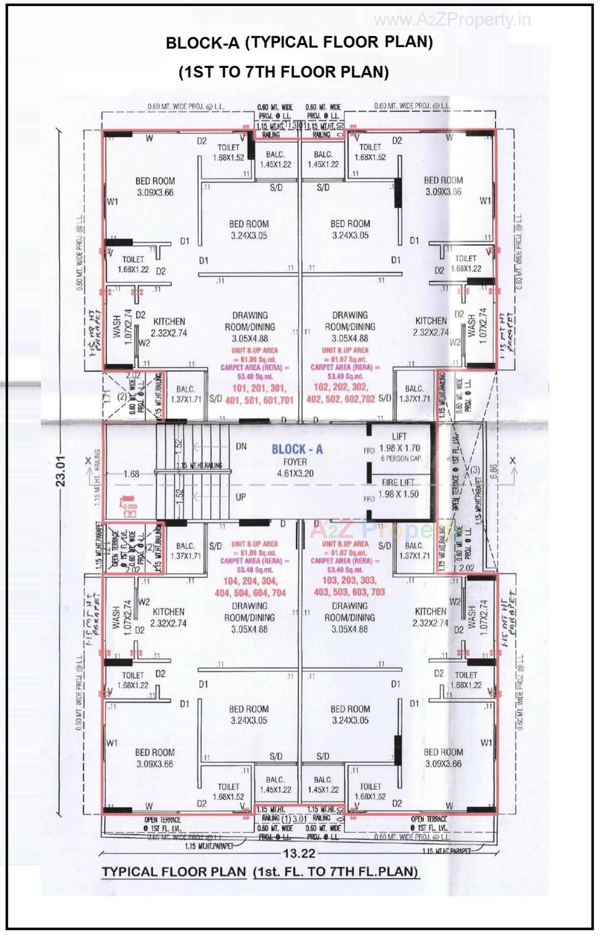 Layout of real estate project Aradhana Arise located at Ghuma, Ahmedabad, Gujarat