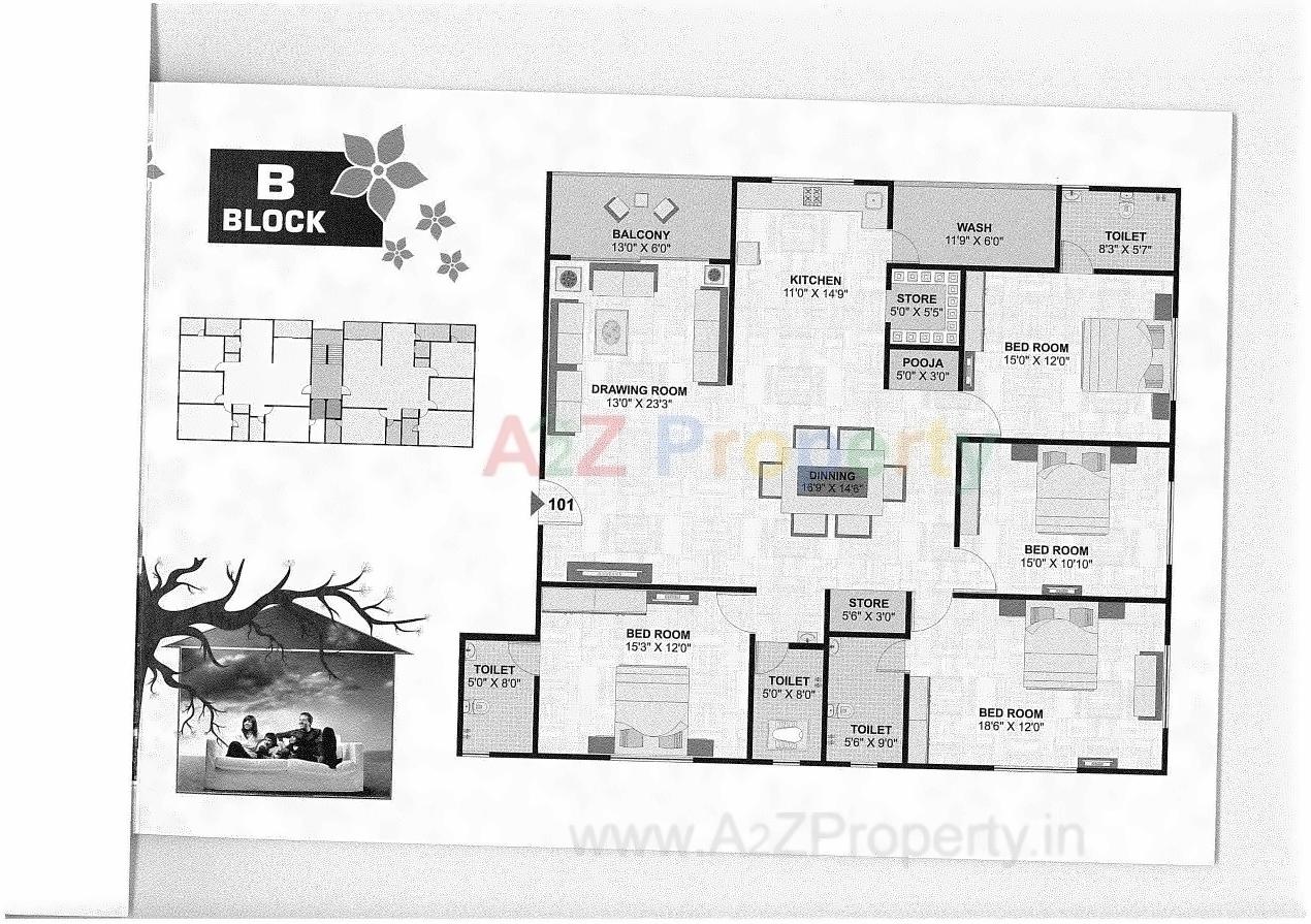 Layout of real estate project Aradhana Residency located at Nikol, Ahmedabad, Gujarat