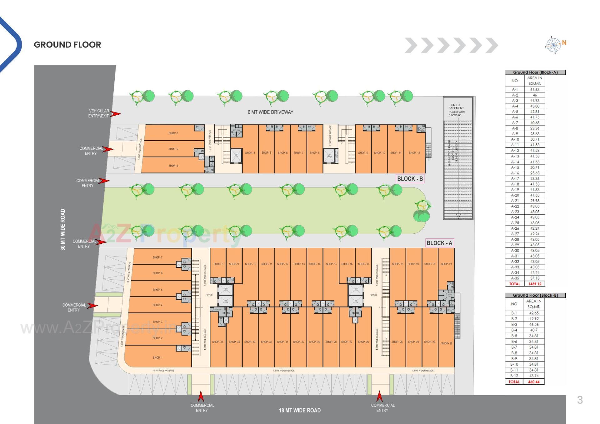 Layout of real estate project Arbuda Trade Center located at Narol, Ahmedabad, Gujarat