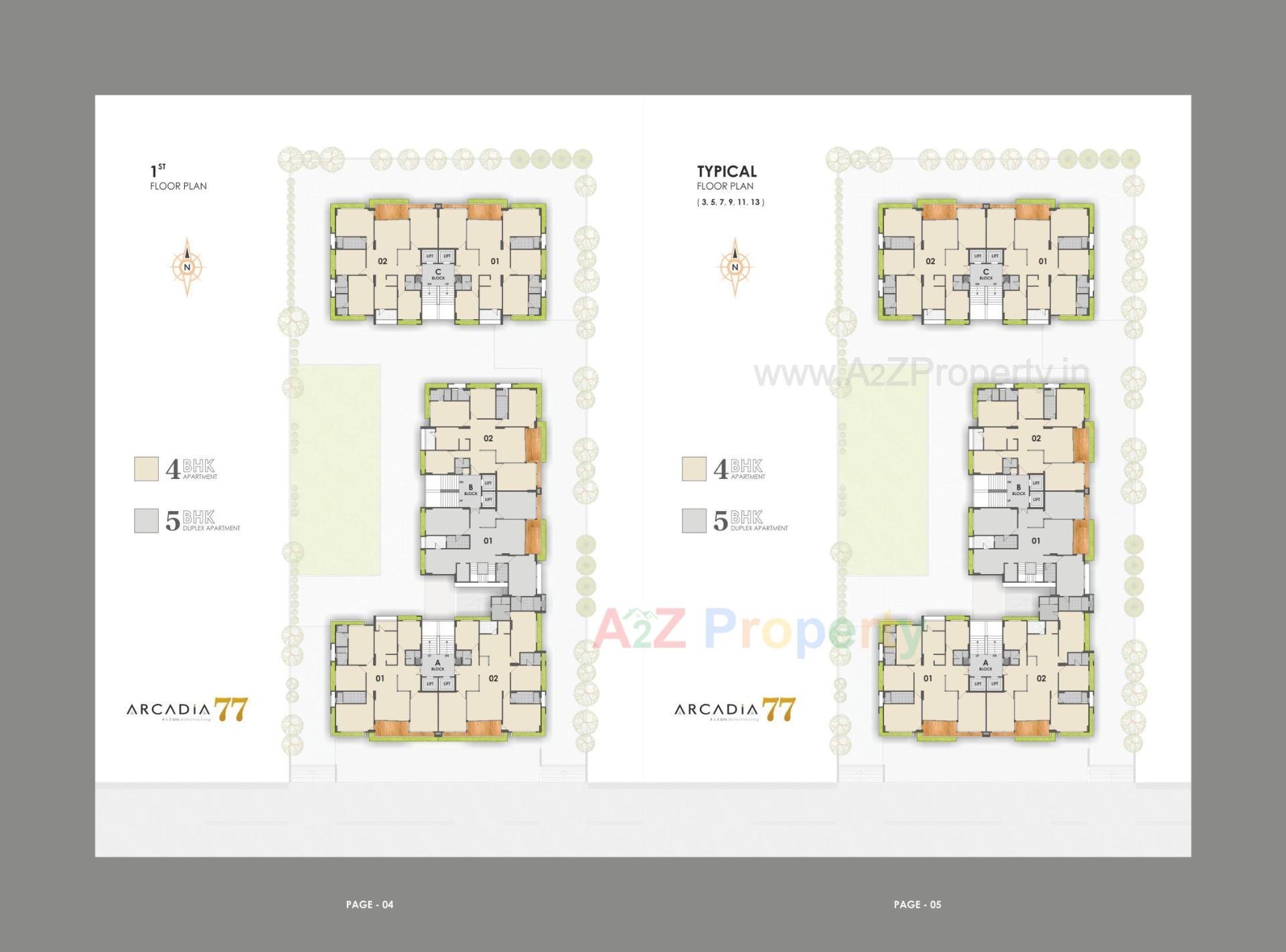 Layout of real estate project Arcadia located at Ahmedabad, Ahmedabad, Gujarat