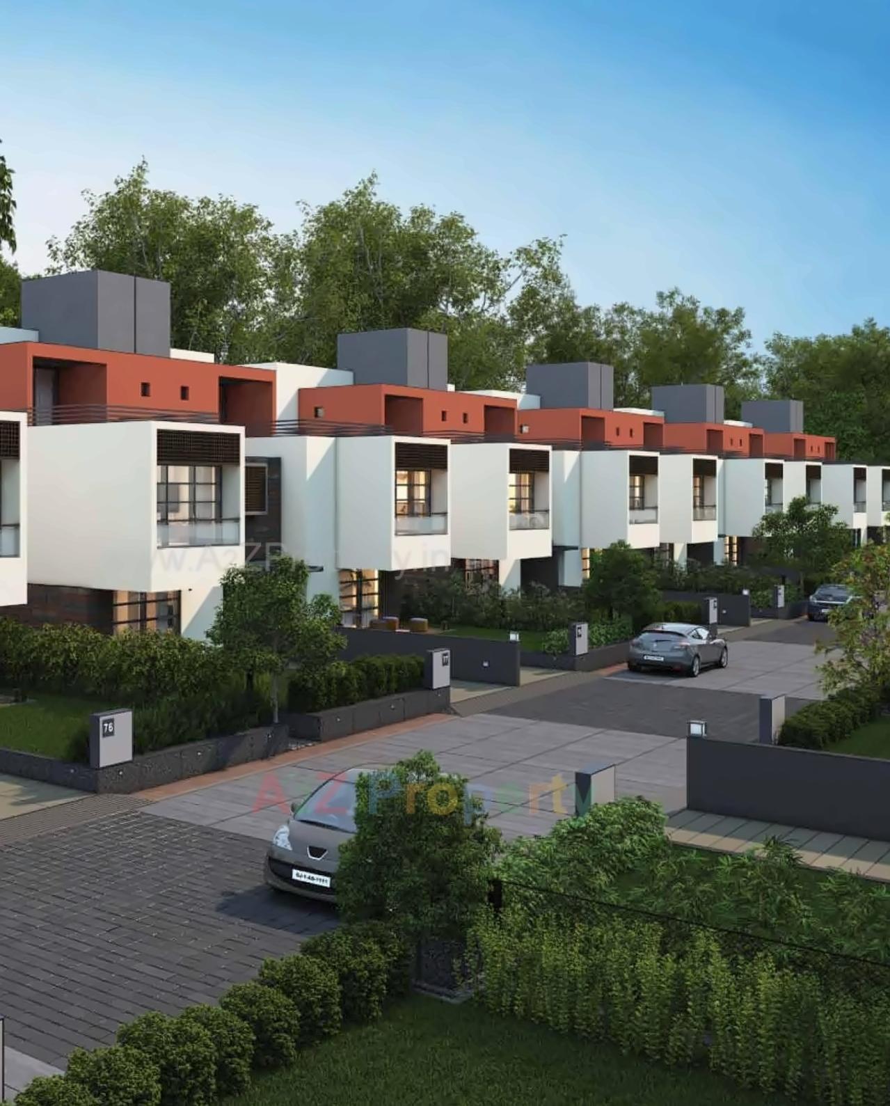 3D Elevation of real estate project Arcus Villa located at Sanand, Ahmedabad, Gujarat