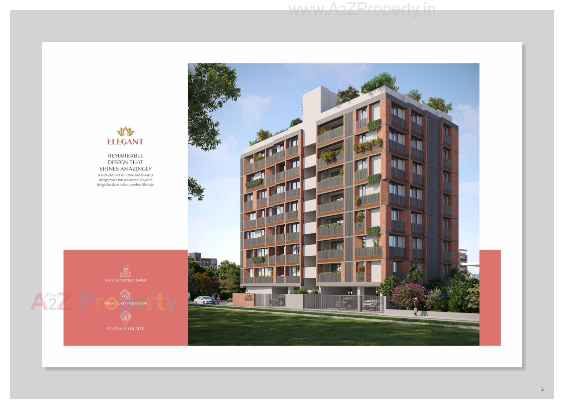 3D Elevation of real estate project Arham Luxuria located at Paldi, Ahmedabad, Gujarat