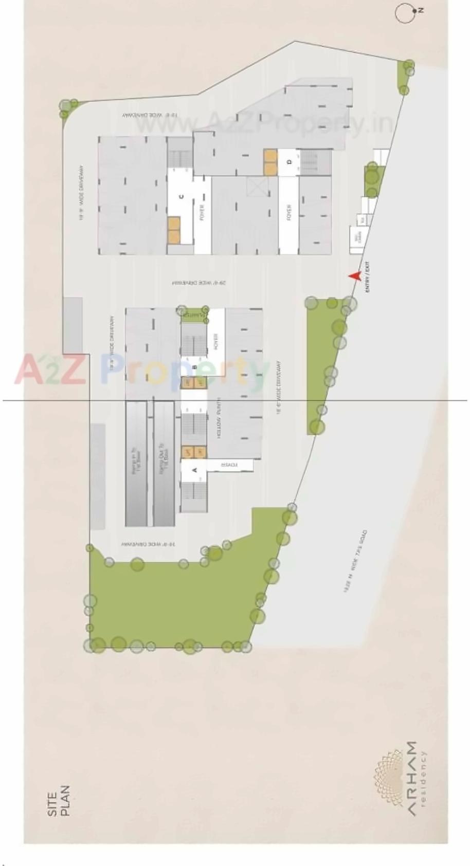 Layout of real estate project Arham Residency located at Asarwa, Ahmedabad, Gujarat