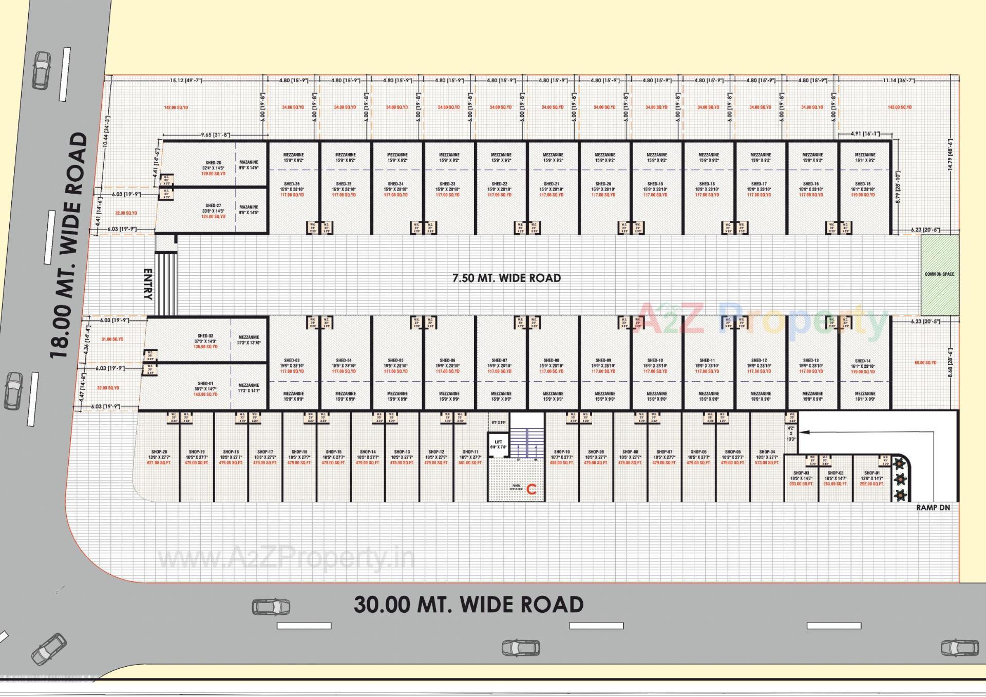 Layout of real estate project Ariix Industrial Park located at Ahmedabad, Ahmedabad, Gujarat