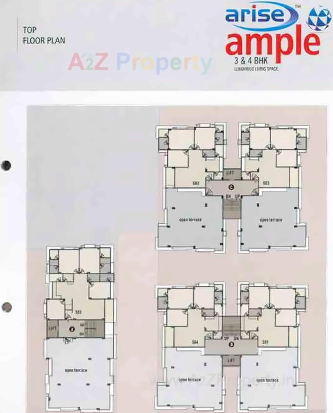 Layout of real estate project Arise Ample located at Gota, Ahmedabad, Gujarat