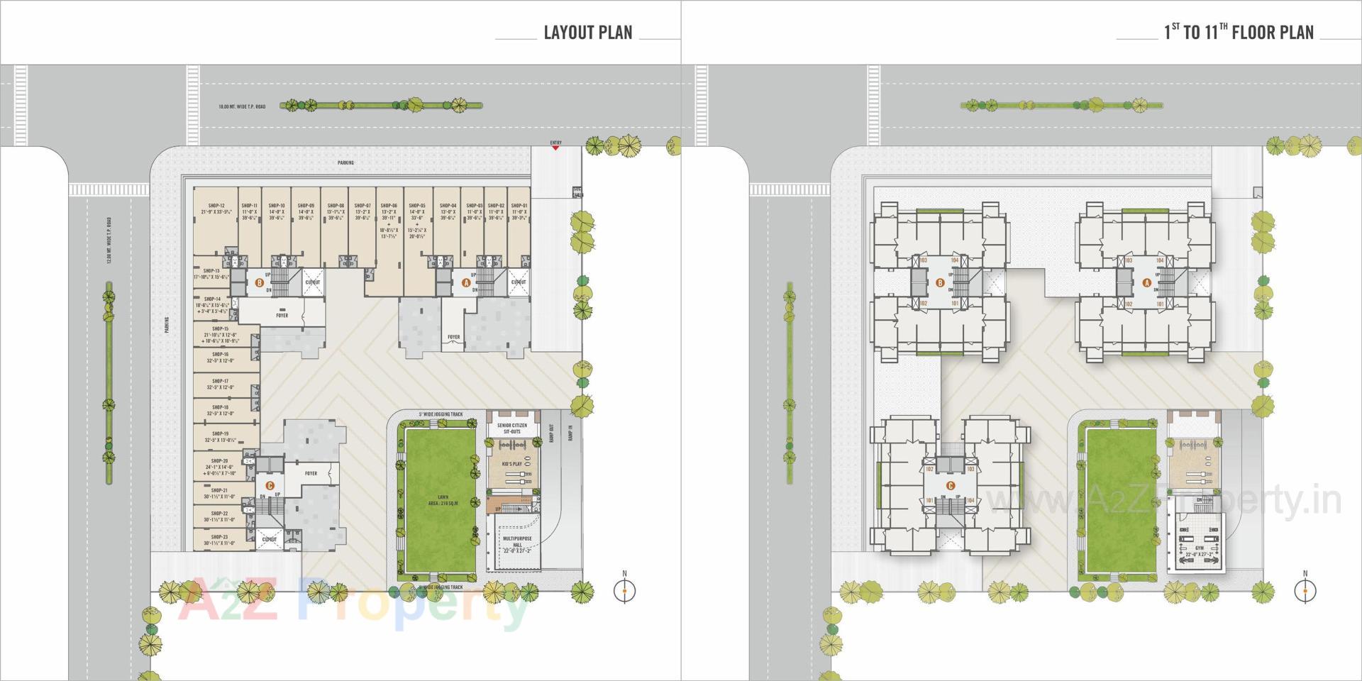 Layout of real estate project Arise Ananta located at Ahmedabad, Ahmedabad, Gujarat