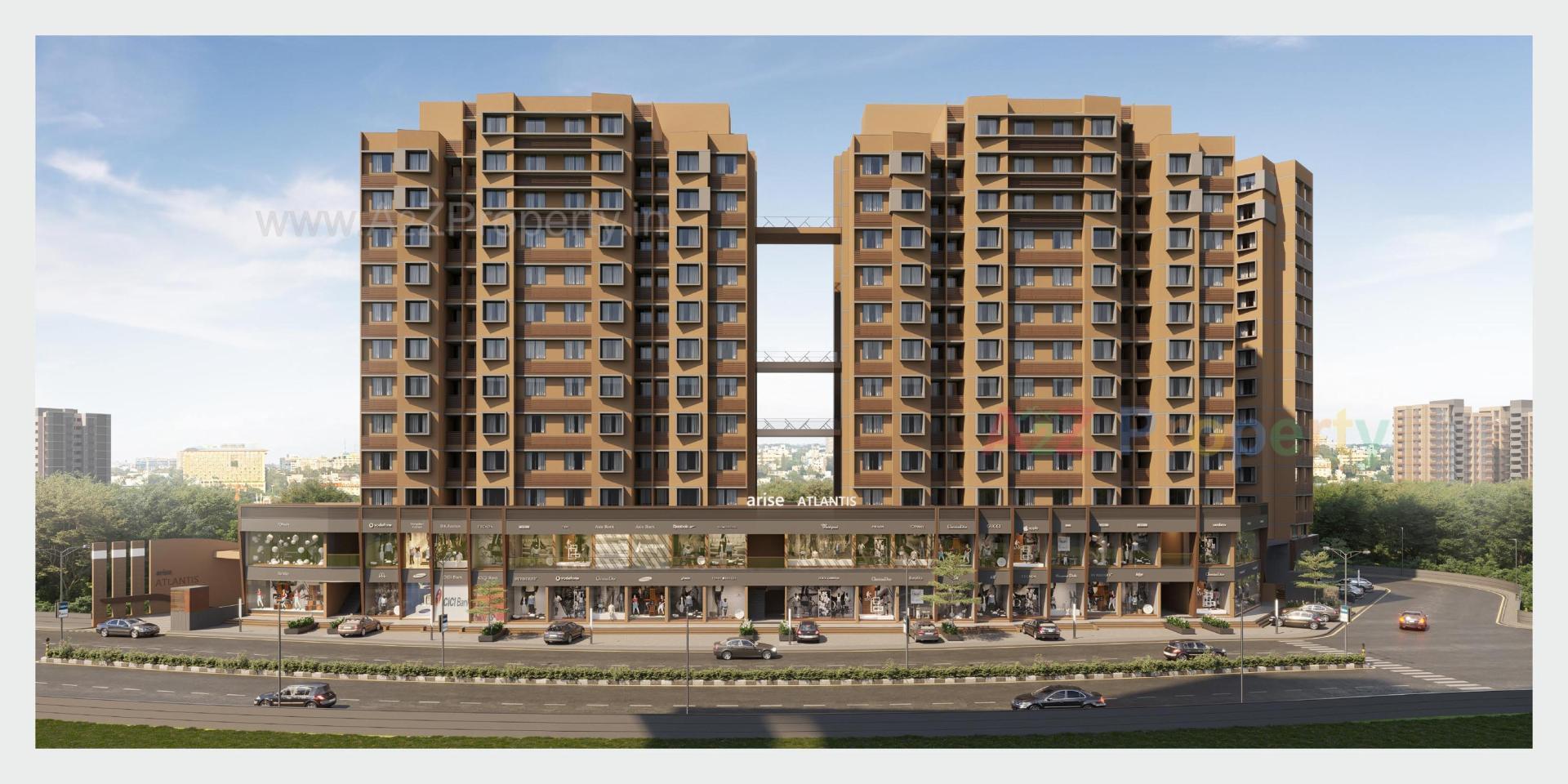 3D Elevation of real estate project Arise Atlantis located at Jagatpur, Ahmedabad, Gujarat