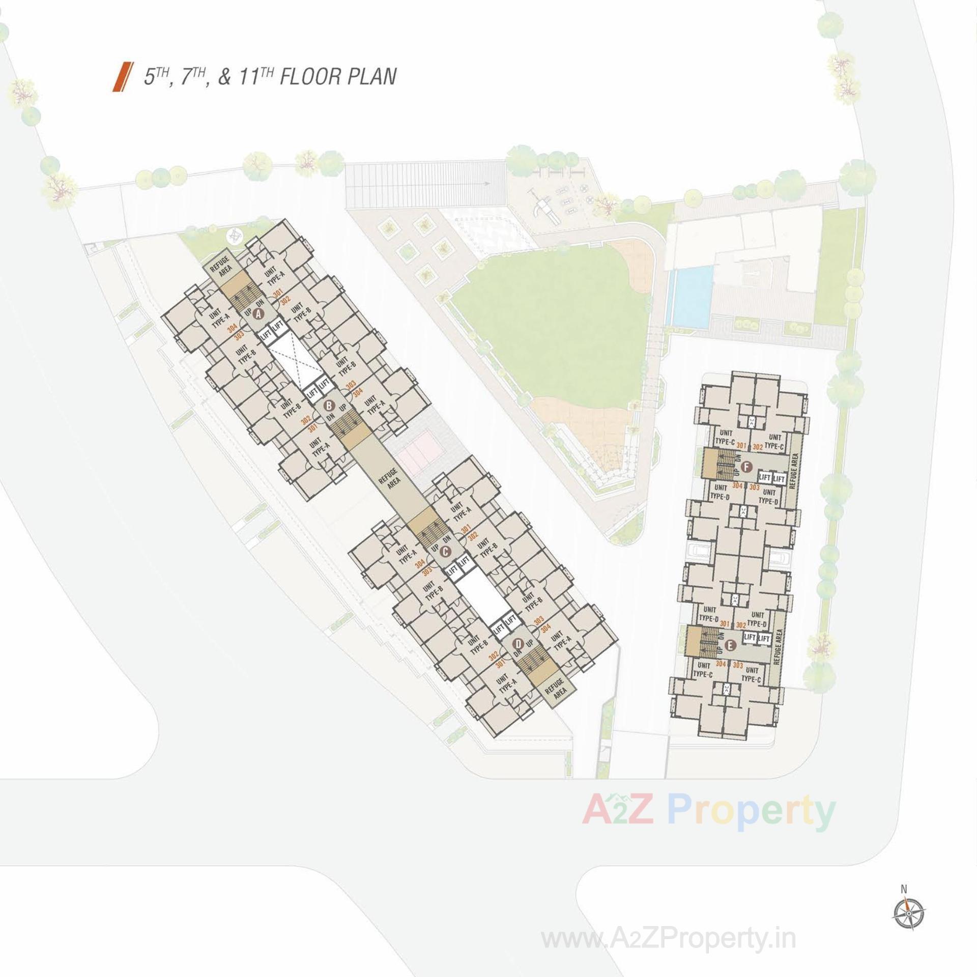 Layout of real estate project Arise Atlantis located at Jagatpur, Ahmedabad, Gujarat
