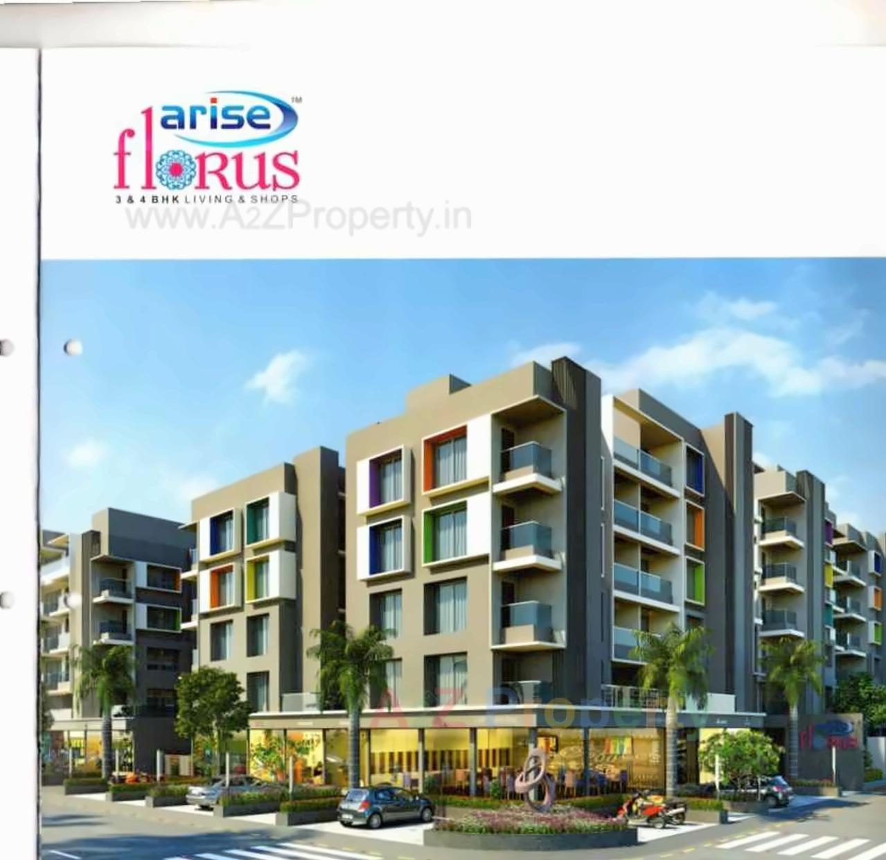 3D Elevation of real estate project Arise Florus located at Jagatpur, Ahmedabad, Gujarat