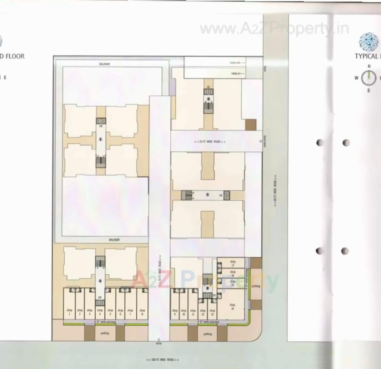 Layout of real estate project Arise Florus located at Jagatpur, Ahmedabad, Gujarat