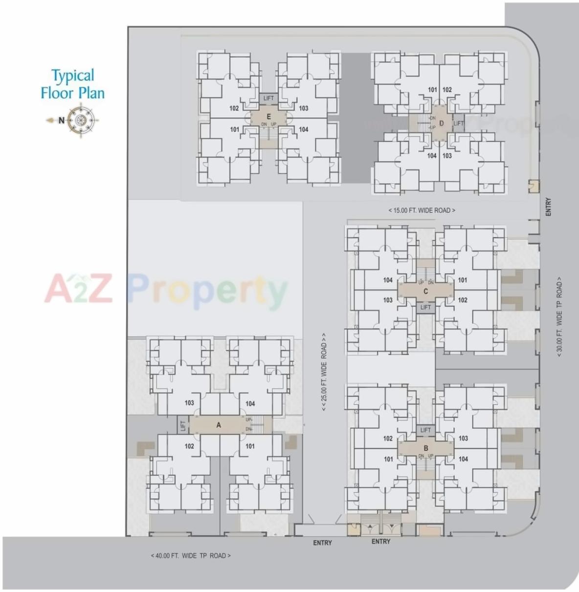 Layout of real estate project Arise Western located at Gota, Ahmedabad, Gujarat