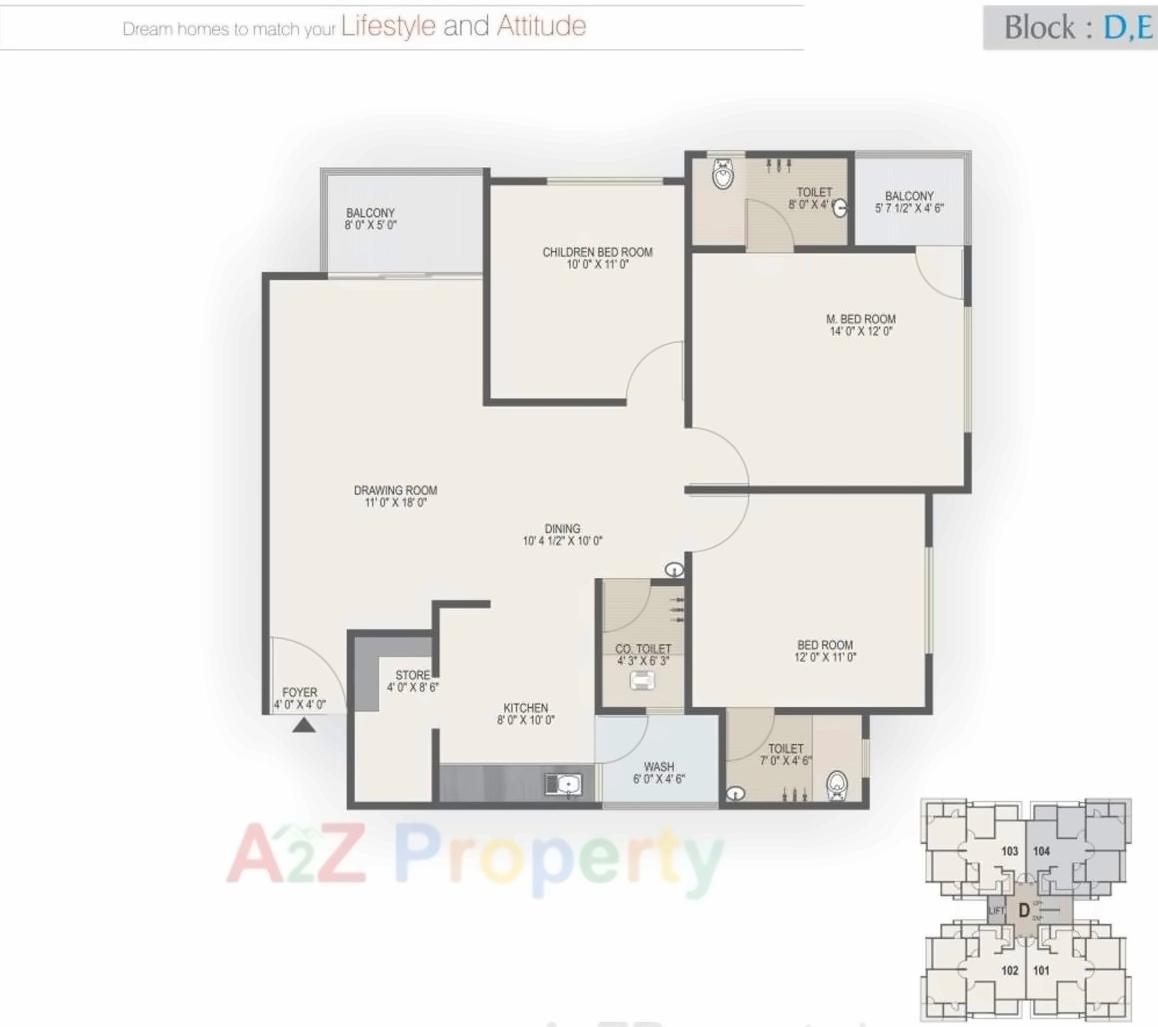 Layout of real estate project Arise Western located at Gota, Ahmedabad, Gujarat
