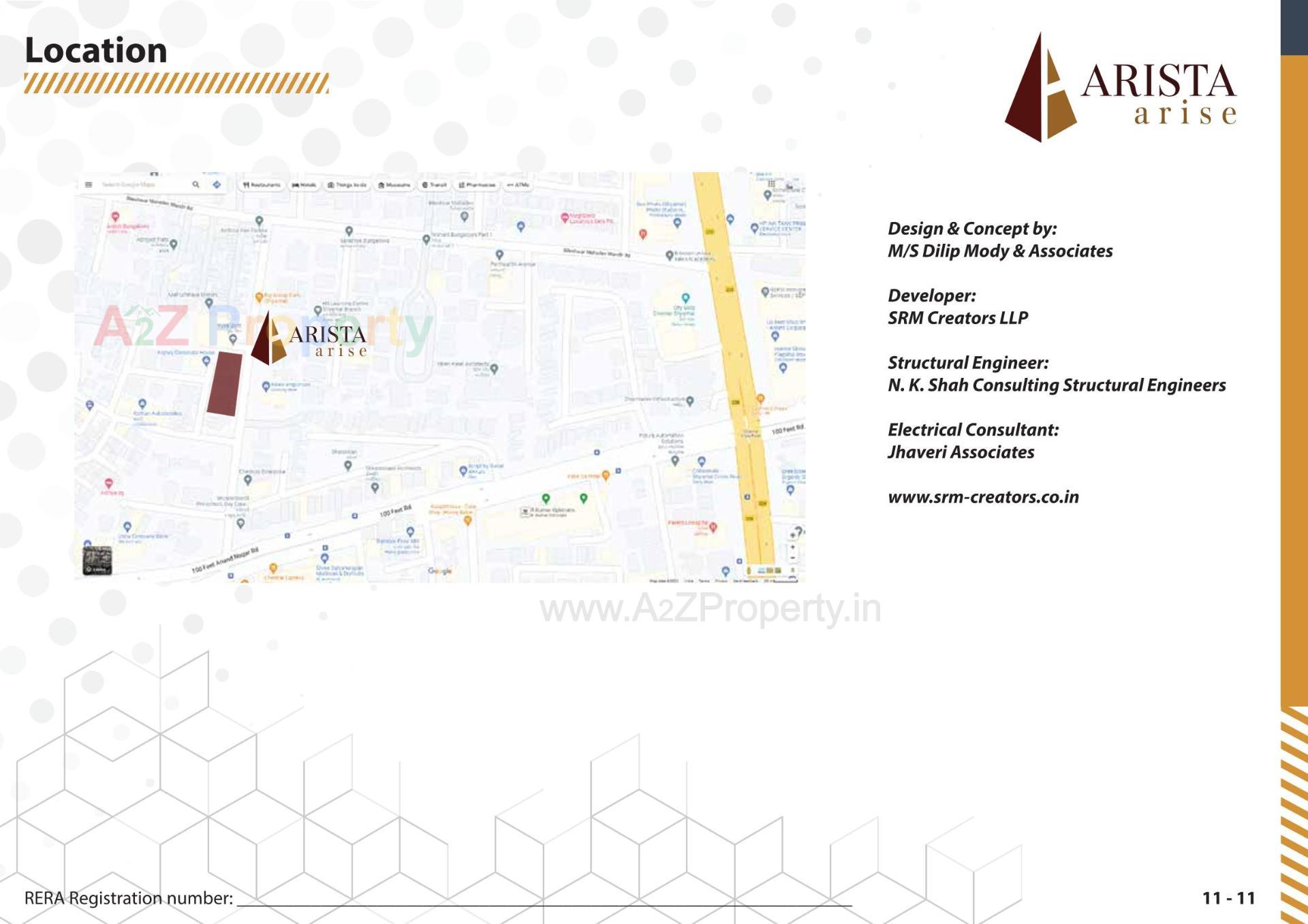  of real estate project Arista Arise located at Vejalpur, Ahmedabad, Gujarat