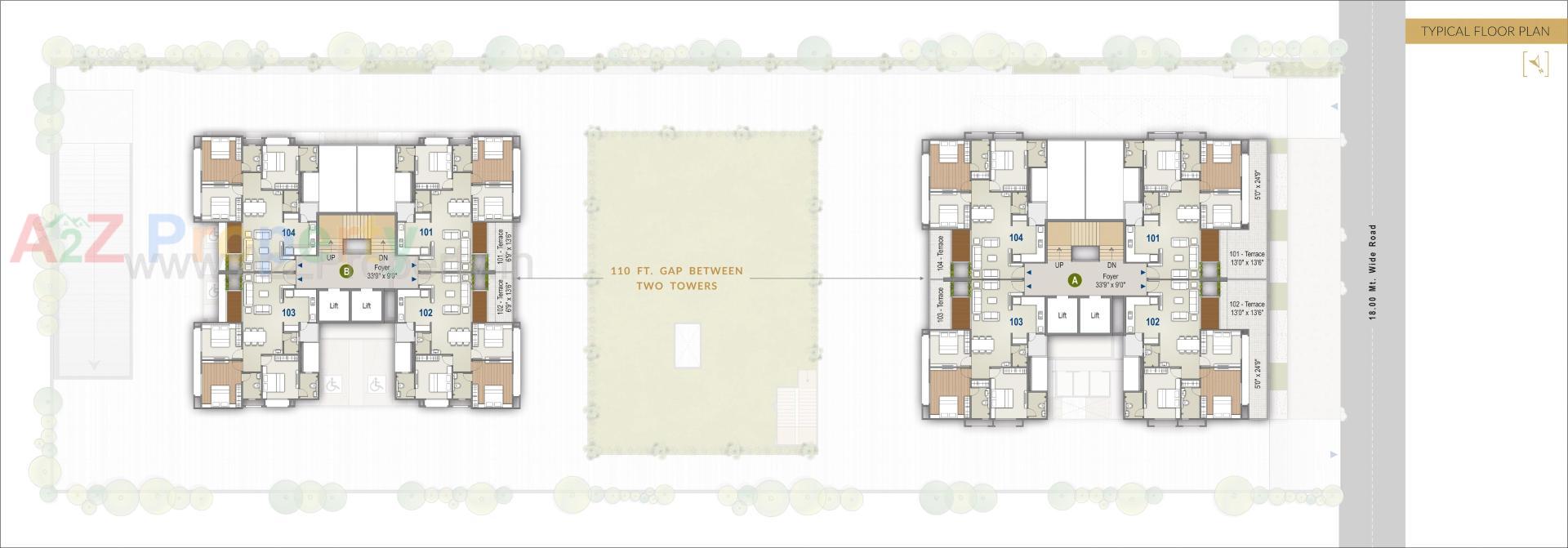 Layout of real estate project Aristo Aalayam located at Gota, Ahmedabad, Gujarat