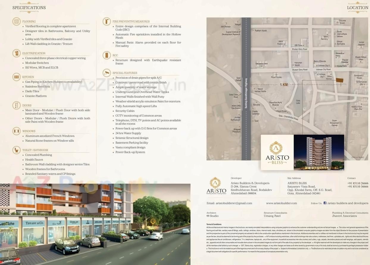  of real estate project Aristo Bliss located at Gota, Ahmedabad, Gujarat