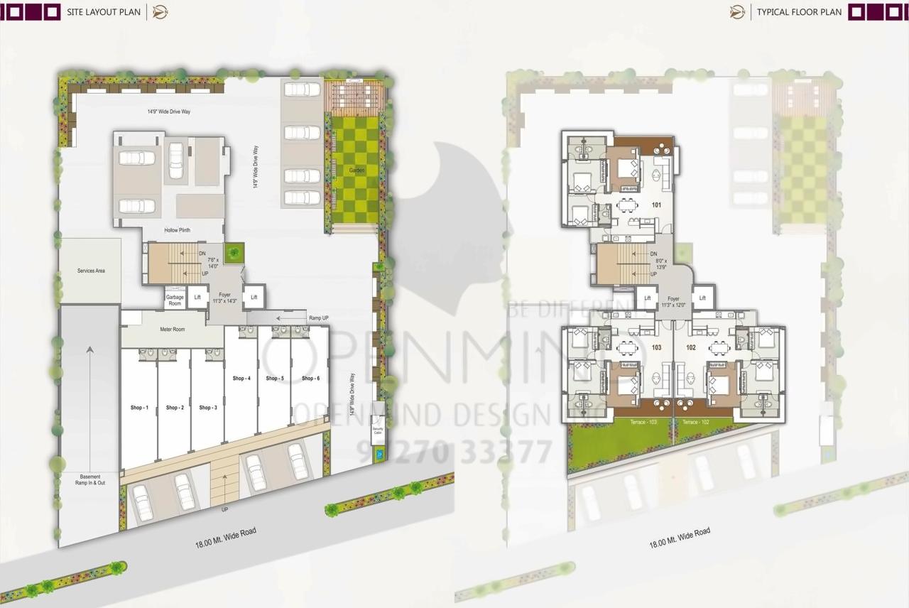 Layout of real estate project Aristo Crest located at Gota, Ahmedabad, Gujarat