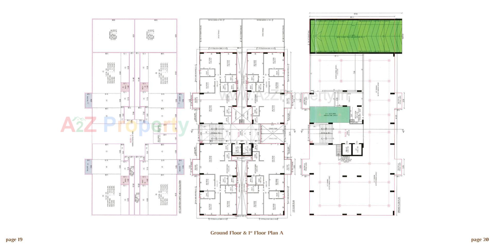Layout of real estate project Arjun Emerald located at Wadaj, Ahmedabad, Gujarat