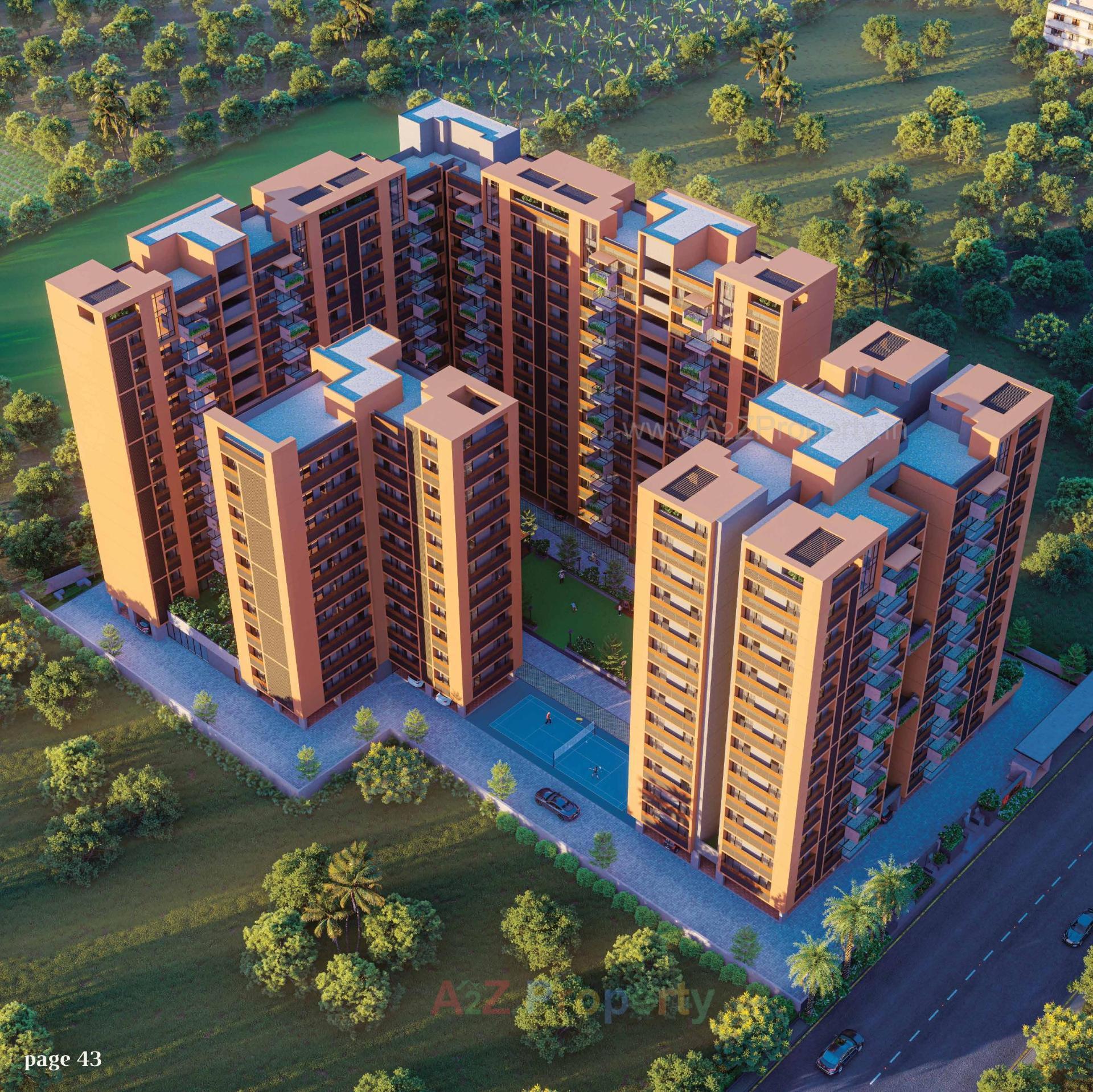 3D Elevation of real estate project Arjun Emerald located at Wadaj, Ahmedabad, Gujarat