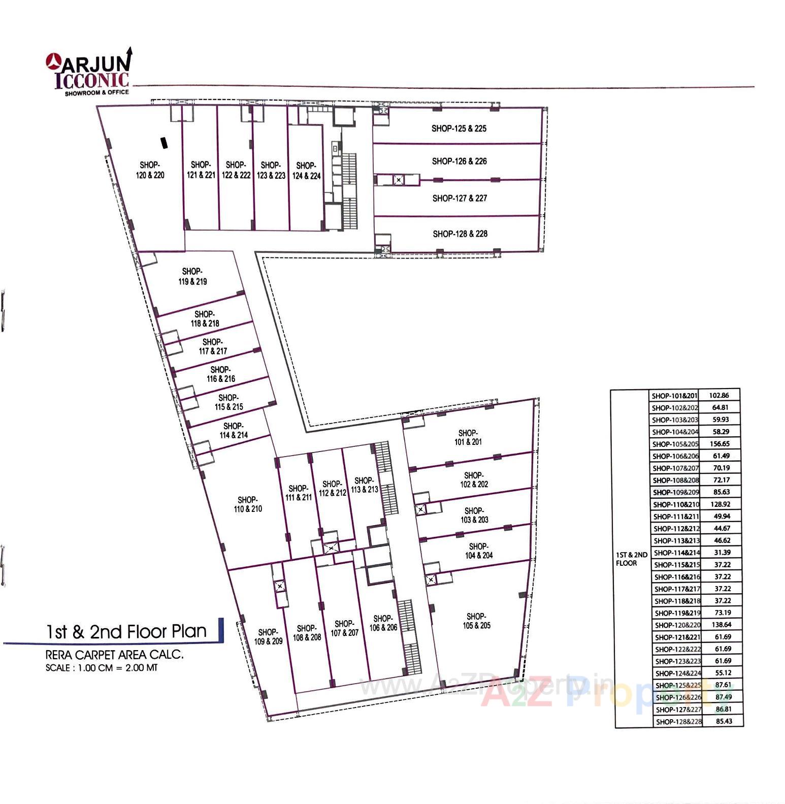 Layout of real estate project Arjun Icconic located at Wadaj, Ahmedabad, Gujarat