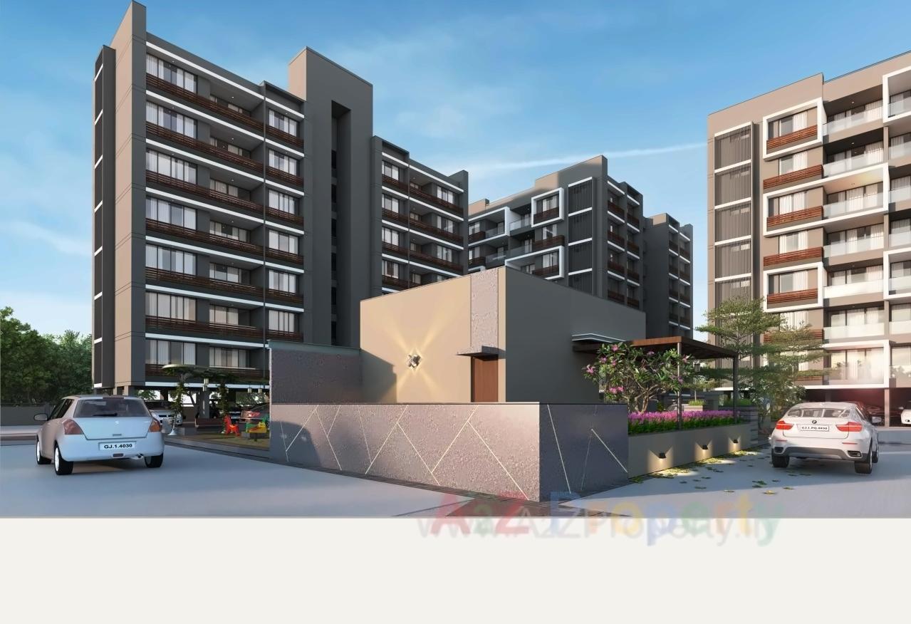 3D Elevation of real estate project Arjun Paradise located at Wadaj, Ahmedabad, Gujarat