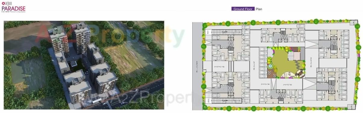 Layout of real estate project Arjun Paradise located at Wadaj, Ahmedabad, Gujarat