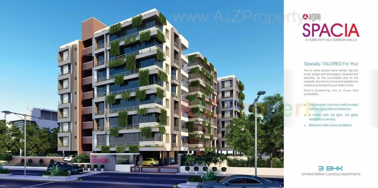 3D Elevation of real estate project Arjun Spacia located at Sola, Ahmedabad, Gujarat