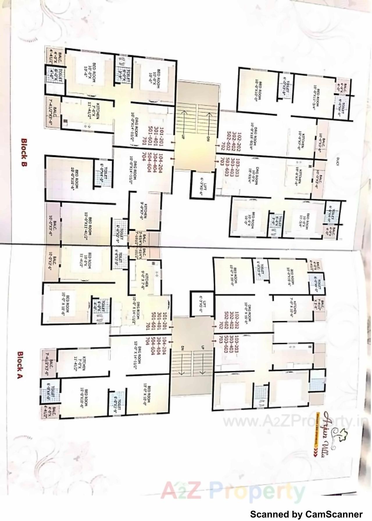 Layout of real estate project Arjun Villa located at Ranip, Ahmedabad, Gujarat