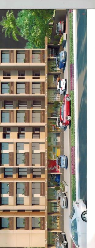 Elevation of real estate project Arkam Residency located at Vatva, Ahmedabad, Gujarat
