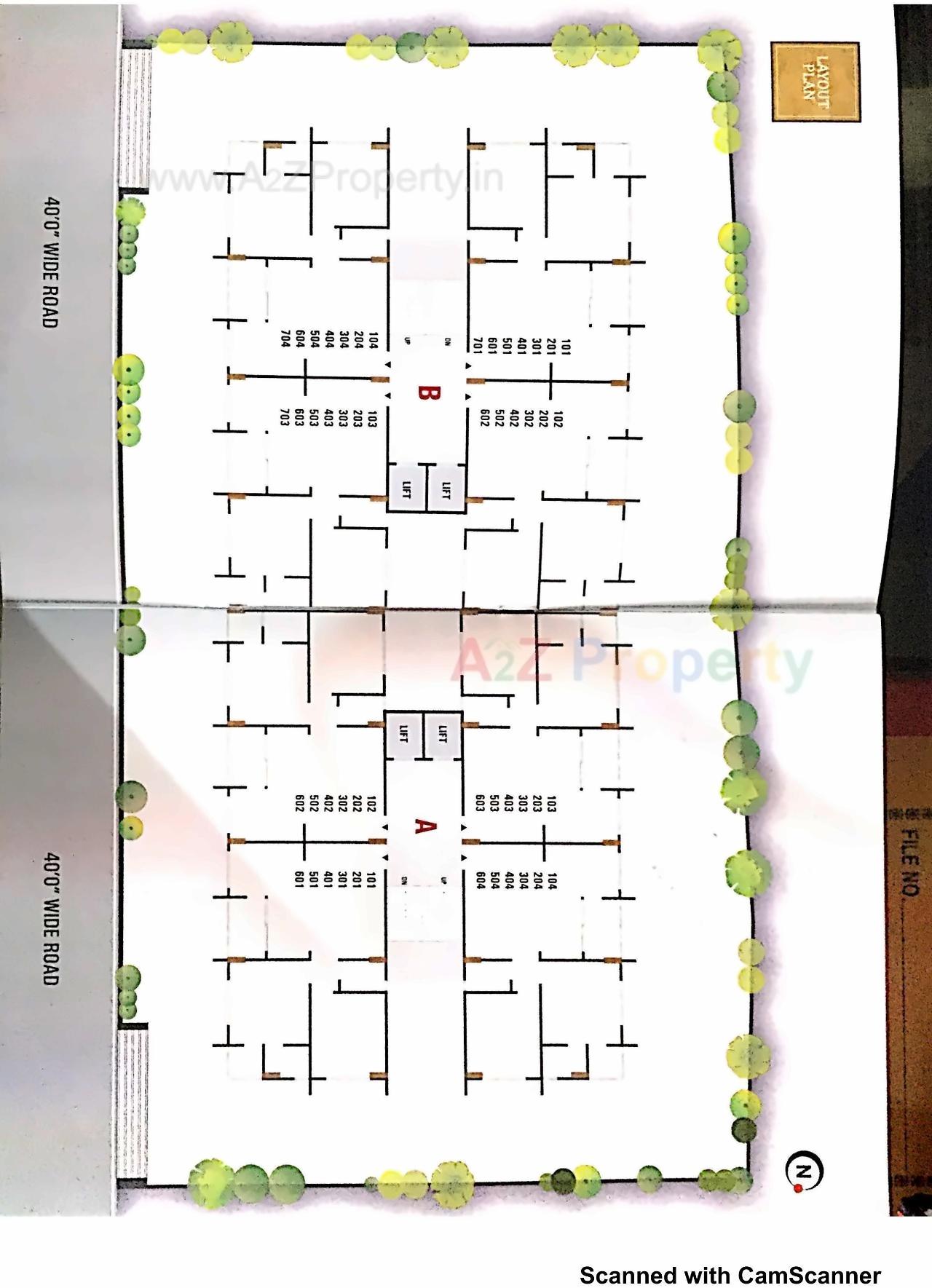 Layout of real estate project Arohi Infinity located at Naroda, Ahmedabad, Gujarat