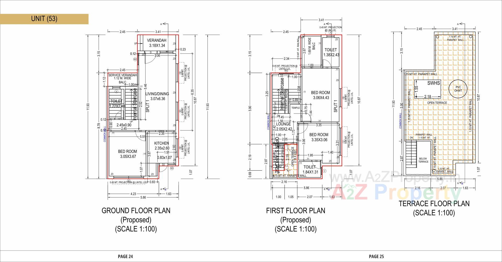 Layout of real estate project Aroma located at Vinzol, Ahmedabad, Gujarat