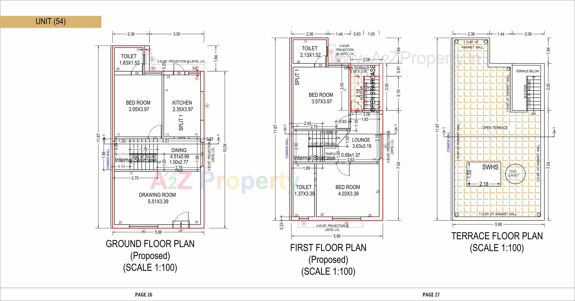 Layout of real estate project Aroma located at Vinzol, Ahmedabad, Gujarat