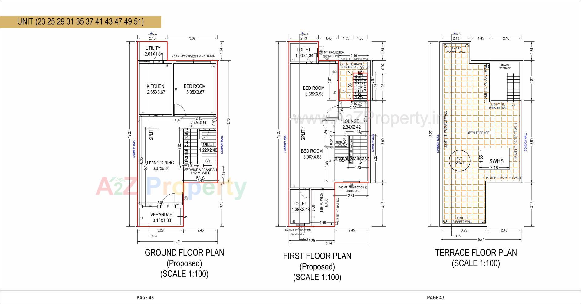 Layout of real estate project Aroma located at Vinzol, Ahmedabad, Gujarat