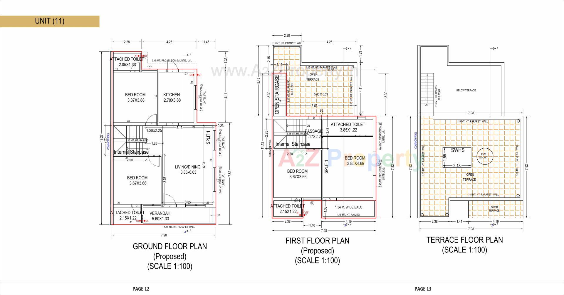 Layout of real estate project Aroma located at Vinzol, Ahmedabad, Gujarat