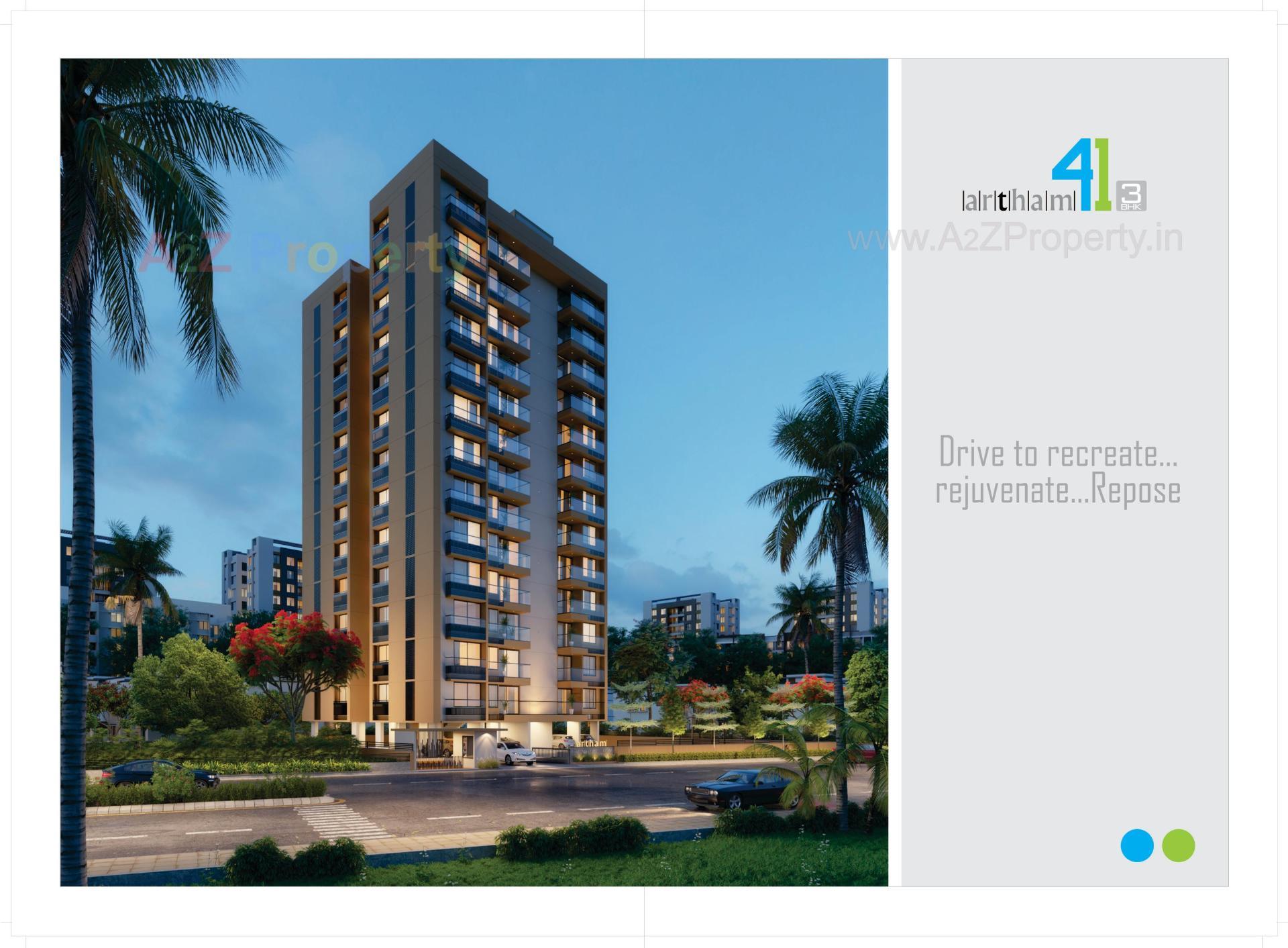 3D Elevation of real estate project Artham located at Chandkheda, Ahmedabad, Gujarat