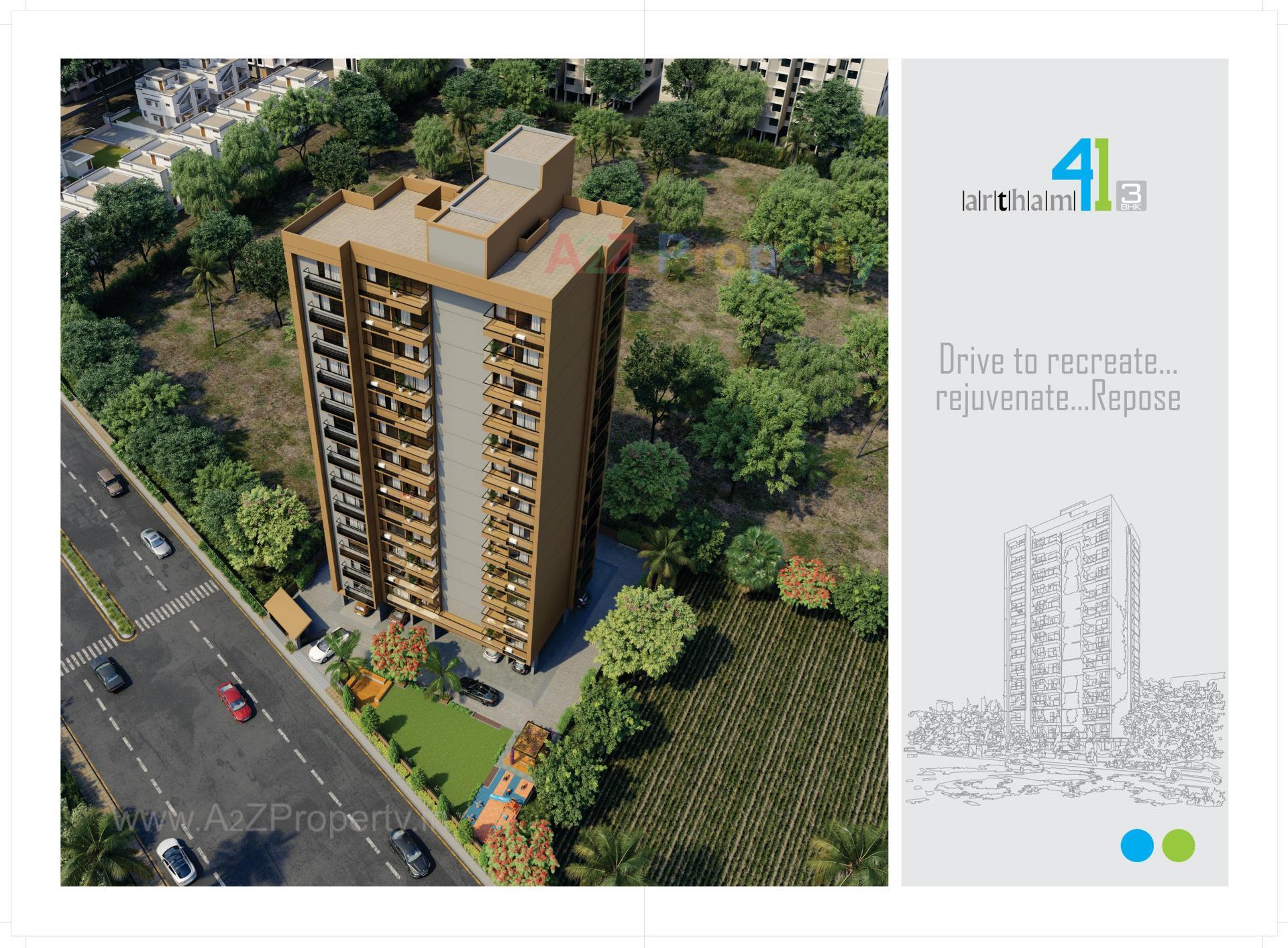 3D Elevation of real estate project Artham located at Chandkheda, Ahmedabad, Gujarat