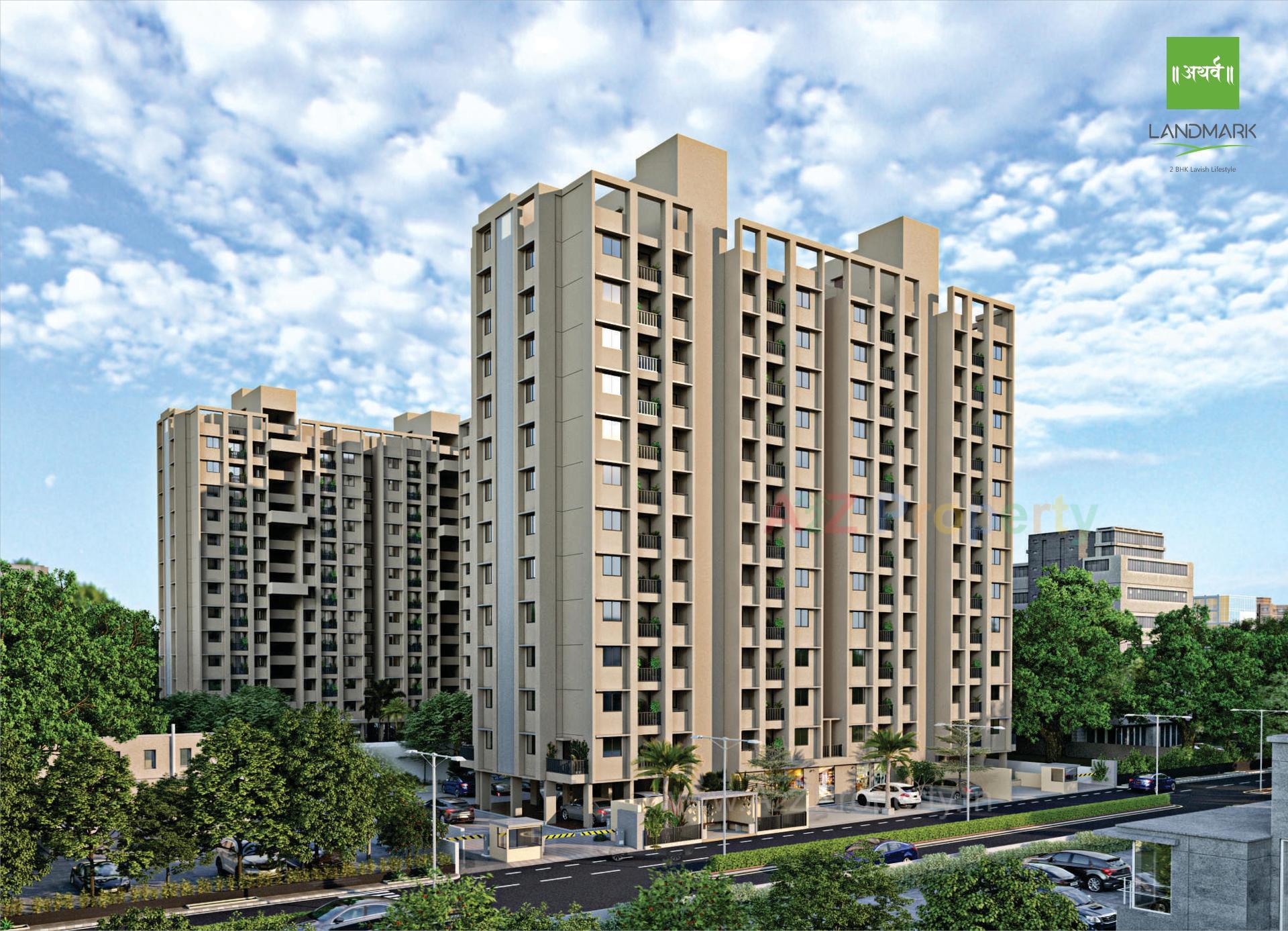 3D Elevation of real estate project Artharva Landmark located at Ahmedabad, Ahmedabad, Gujarat