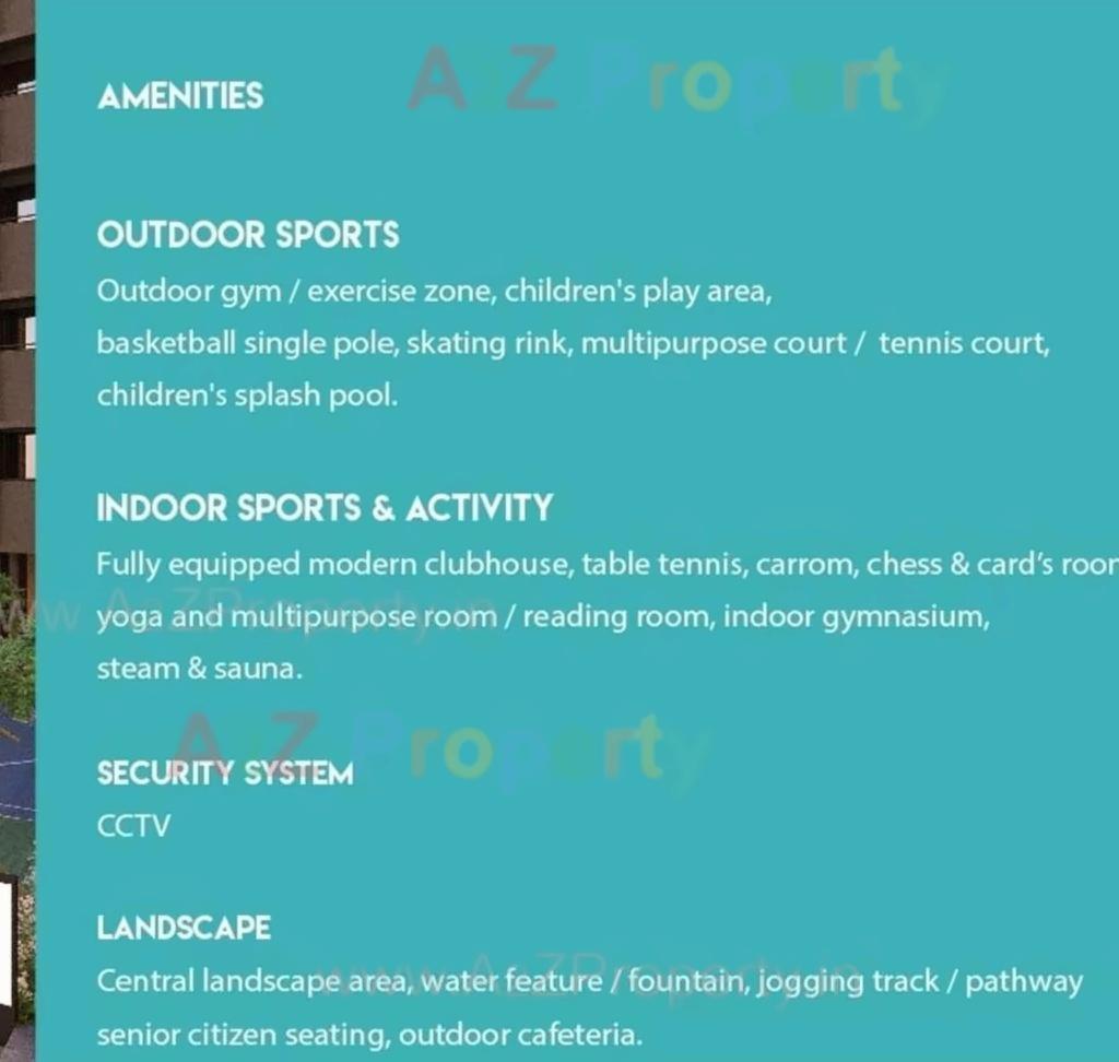 Amenities of Arvind Aavishkaar