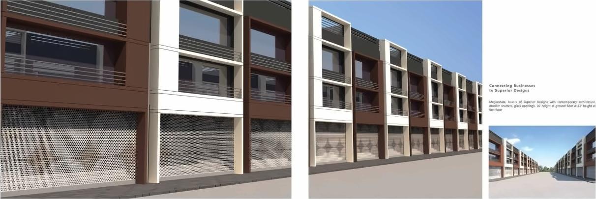 3D Elevation of real estate project Arvind Megaestate located at City, Ahmedabad, Gujarat