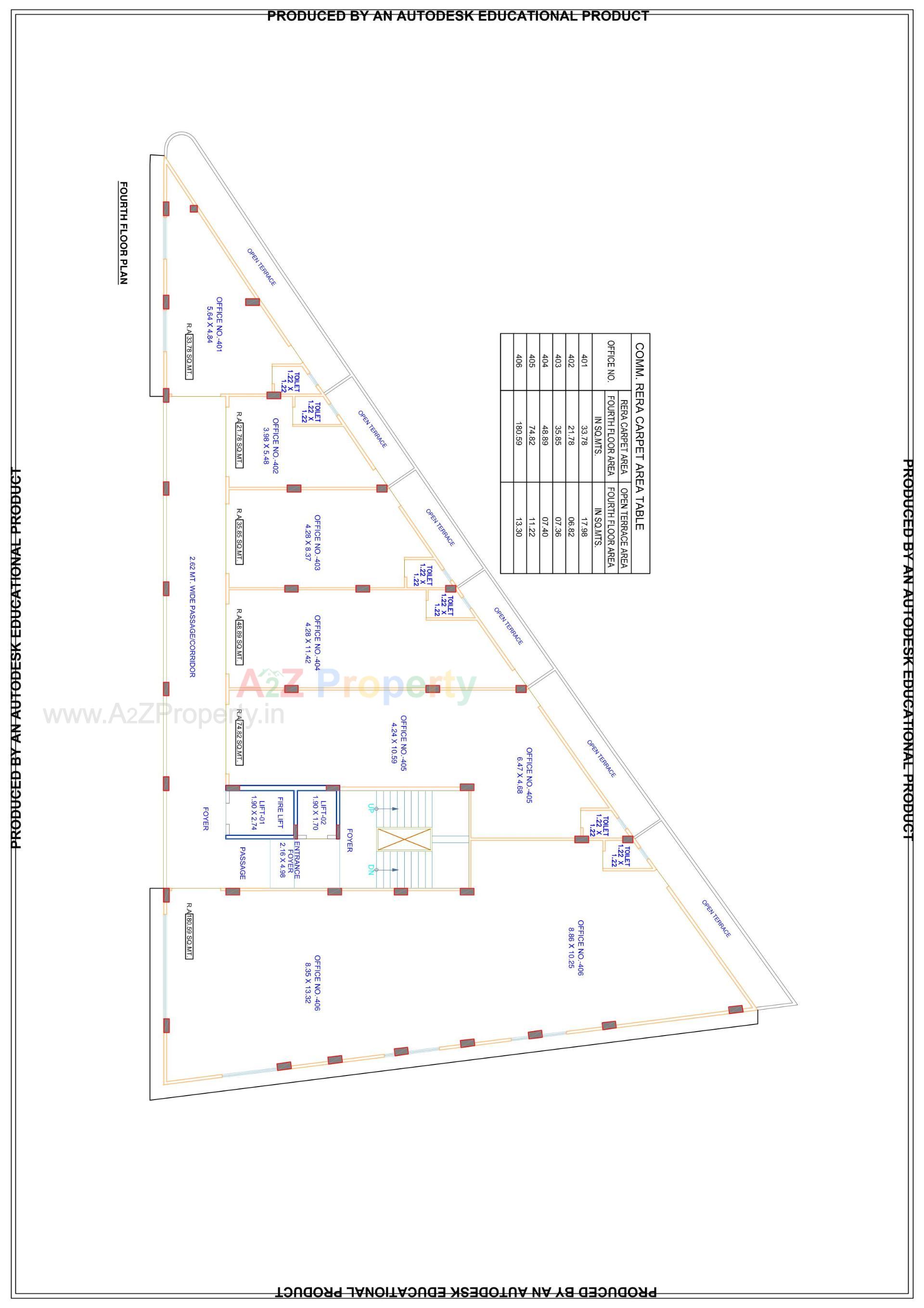 Layout of real estate project Aryaa Business Center located at Dariyapur, Ahmedabad, Gujarat