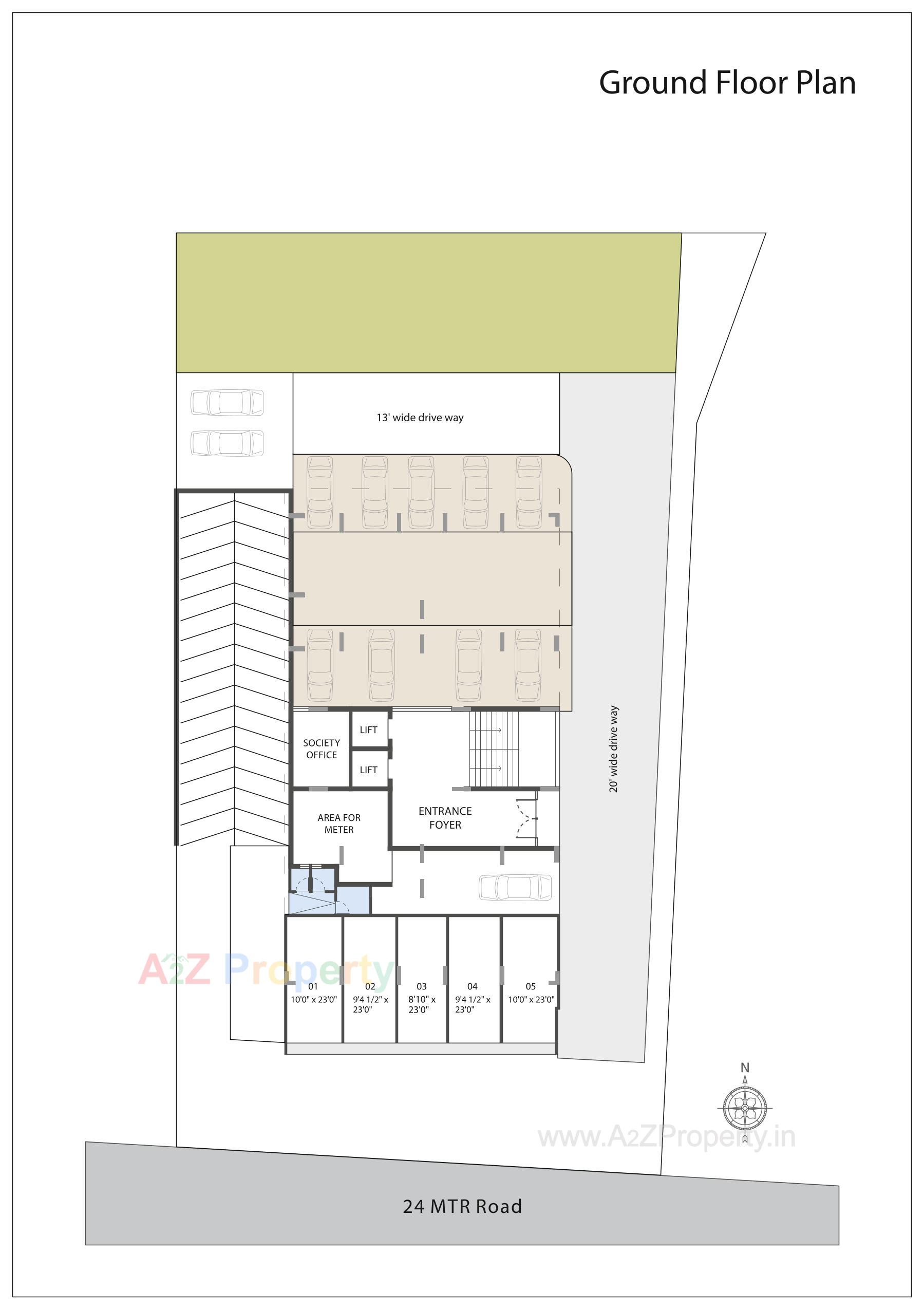 Layout of real estate project Aryaman Glory located at Tragad, Ahmedabad, Gujarat