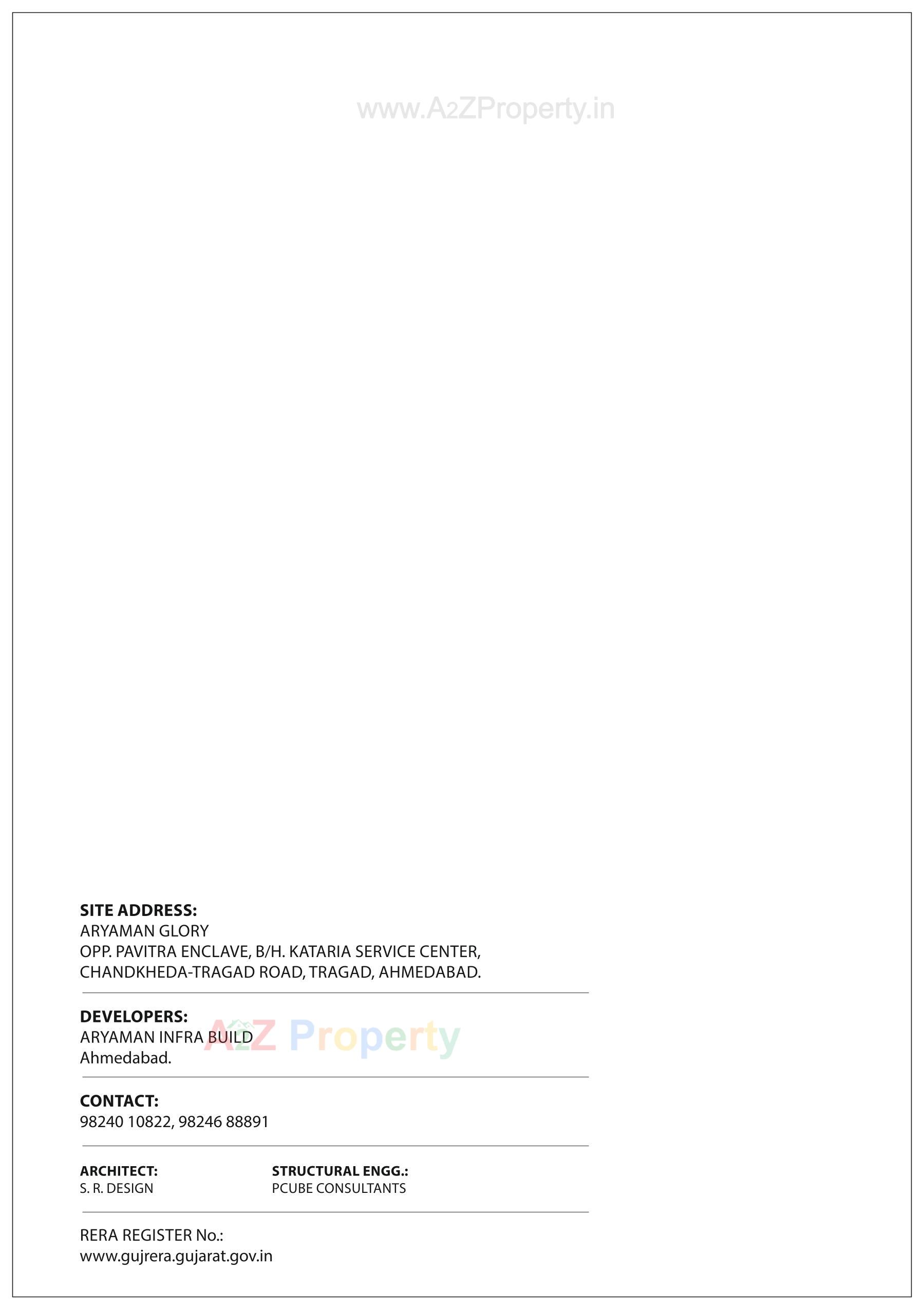  of real estate project Aryaman Glory located at Tragad, Ahmedabad, Gujarat