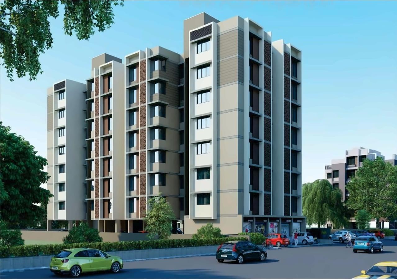 3D Elevation of real estate project Aryaman Heights located at Vatva, Ahmedabad, Gujarat