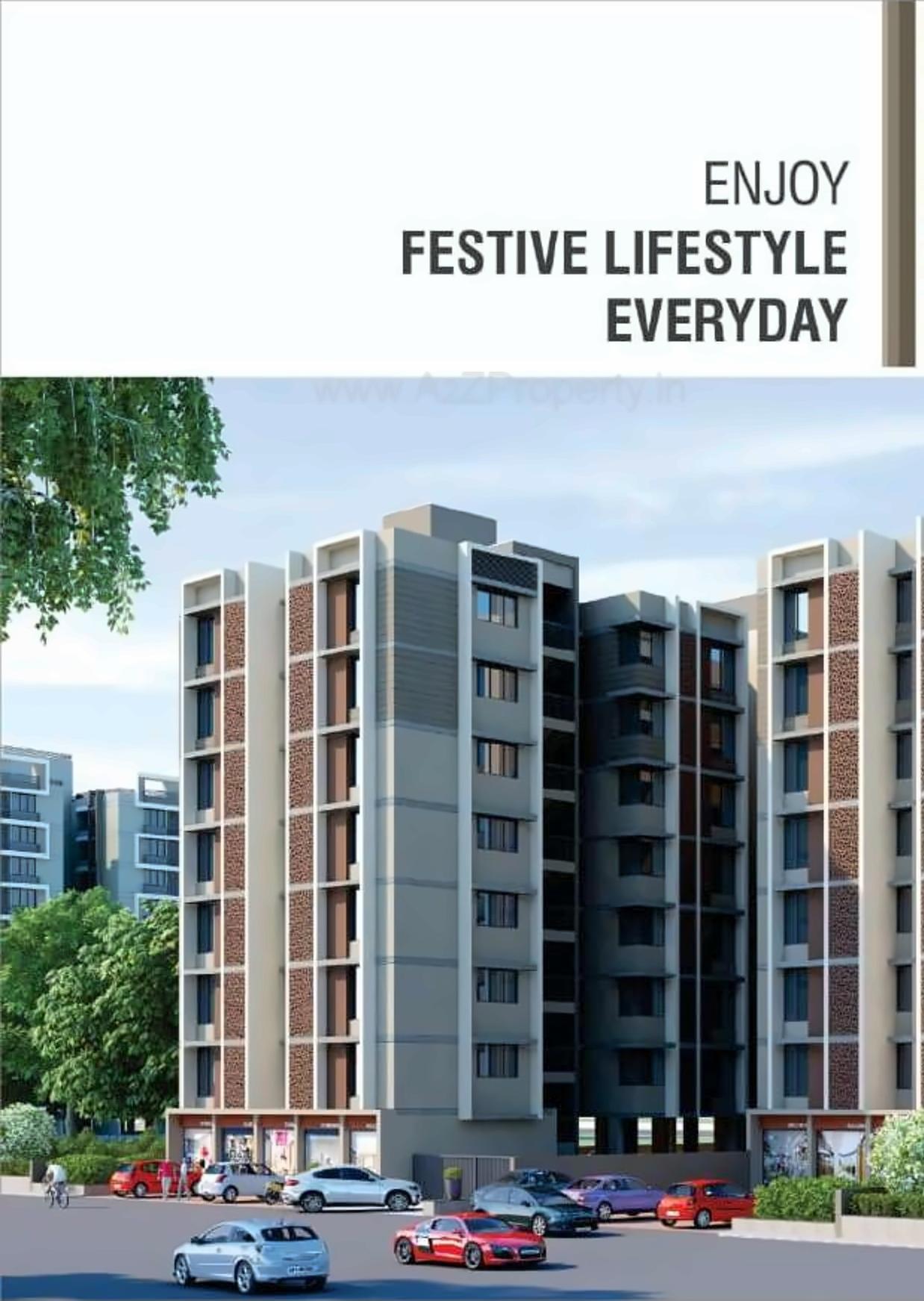 3D Elevation of real estate project Aryaman Heights located at Vatva, Ahmedabad, Gujarat