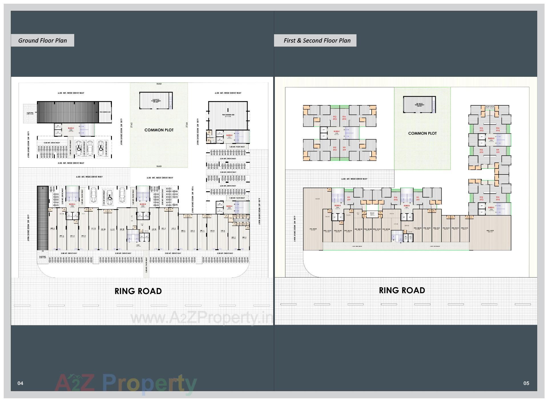 Layout of real estate project Aryaman Kalpvruksh located at Hathijan, Ahmedabad, Gujarat